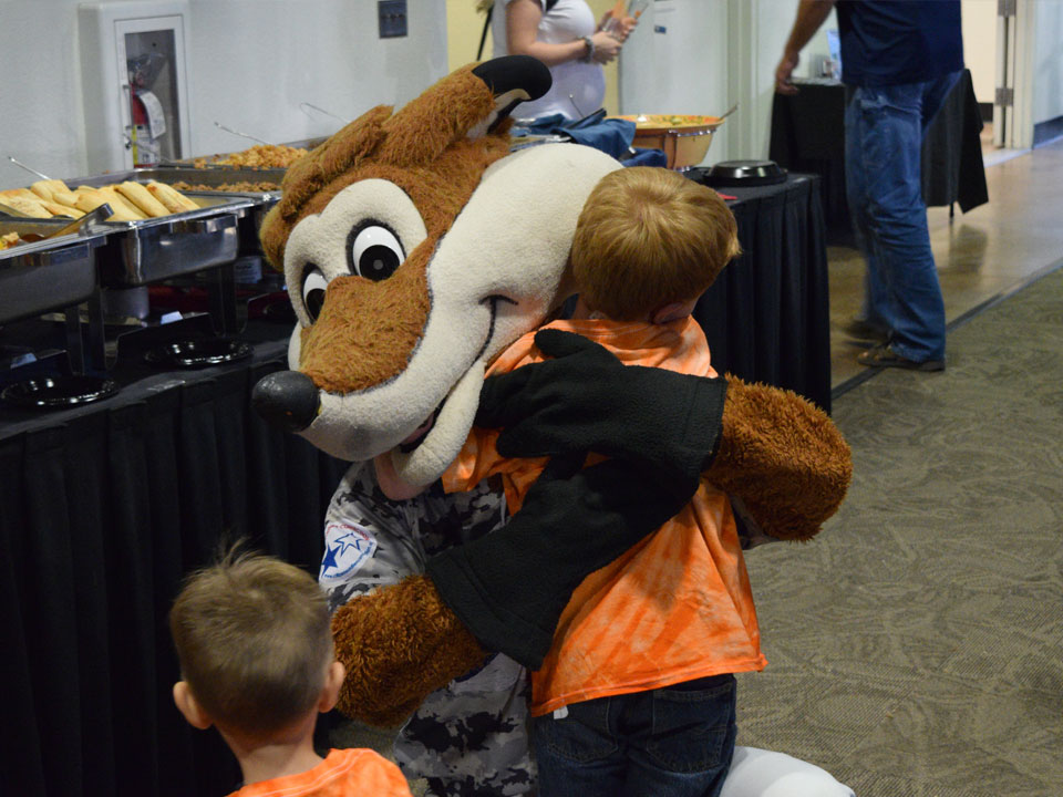 Sox the Fox hugs!