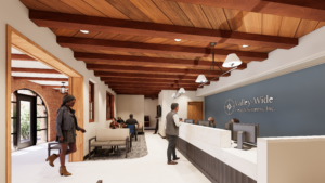 Rendering of Reception Area