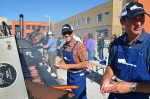 Tyson Nunn Grilling at Grand Opening Ceremony
