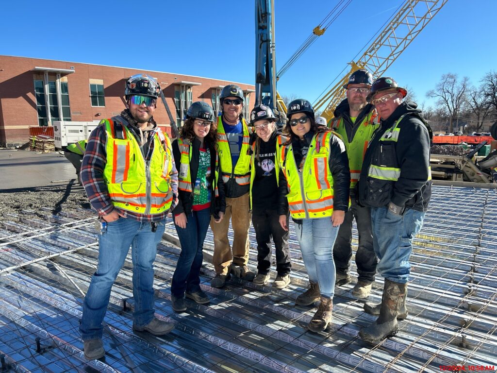 Katherine and the Team at Canon City High School Concrete Pour 