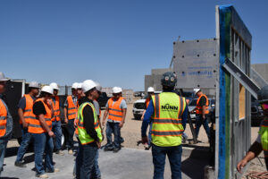 Crowley and Lamar Schools Students on Nunn's Jobsite